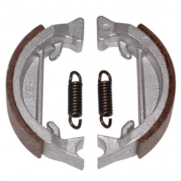 BRAKE SHOE FOR MOPED PEUGEOT 103 SP-MVL -FRONT+REAR- (Ø 80mm - LELEU TYPE, 2 SPRINGSS) (SOLD IN PAIRS)