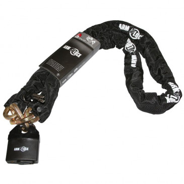 ANTITHEFT- ARMLOCK CHAIN WITH SAFETY LOCK 1,50M (LINK Ø 9,5mm)