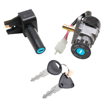 IGNITION SWITCH FOR SCOOT MBK 50 BOOSTER SPIRIT 2003/YAMAHA 50 BWS ORIGINAL 2003 (3 WIRES) (WITH SEAT LOCK) -QUALITE ECO- 3700948050538