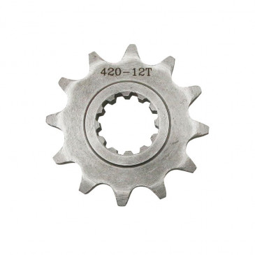 GEARBOX OUTPUT SPROCKET FOR 50cc MOTORBIKE MINARELLI 50 AM6 420 12 TEETH/MBK 50 X-POWER/YAMAHA 50 TZR/PEUGEOT 50 XPS/RIEJU 50 SMX -SELECTION P2R- 3700948068311