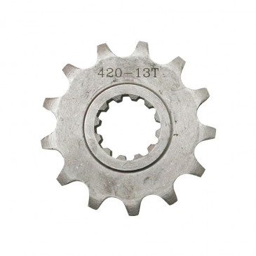 GEARBOX OUTPUT SPROCKET FOR 50cc MOTORBIKE MINARELLI 50 AM6 420 13 TEETH/MBK 50 X-POWER/YAMAHA 50 TZR/PEUGEOT 50 XPS/RIEJU 50 SMX -SELECTION P2R-