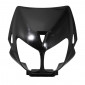 PLAQUE PHARE/TETE DE FOURCHE 50 A BOITE ADAPTABLE DERBI 50 SENDA 1994>2010 NOIR BRILLANT -P2R- 3700948056240