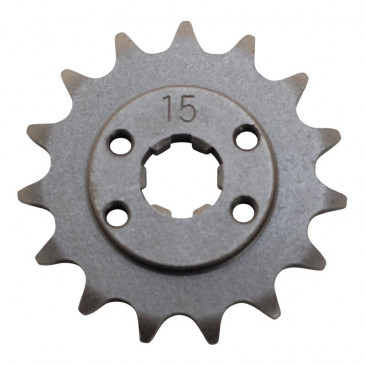 GEARBOX OUTPUT SPROCKET FOR 50cc MOTORBIKE DERBI 50 SENDA 1994>1999, GPR 1997>1999, FENIX/CAGIVA 50 MITO 420 15 TEETH -SELECTION P2R- 3700948061404