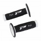 REVETEMENT POIGNEE PROGRIP MOTO OFF ROAD 791 DOUBLE DENSITE BASE BLANC/NOIR CLOSED END 115mm (CROSS/MX) (PAIRE) 0801766055002