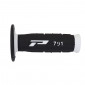 REVETEMENT POIGNEE PROGRIP MOTO OFF ROAD 791 DOUBLE DENSITE BASE BLANC/NOIR CLOSED END 115mm (CROSS/MX) (PAIRE) 0801766055002
