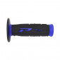 REVETEMENT POIGNEE PROGRIP MOTO OFF ROAD 791 DOUBLE DENSITE BASE BLEU/NOIR CLOSED END 115mm (CROSS/MX) (PAIRE)