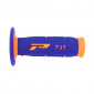 REVETEMENT POIGNEE PROGRIP MOTO OFF ROAD 791 DOUBLE DENSITE BASE FLUO ORANGE FLUO/BLEU CLOSED END 115mm (CROSS/MX) (PAIRE) 0801766086235