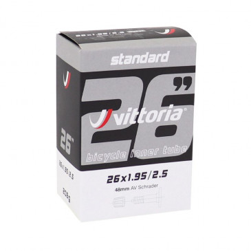 CHAMBRE A AIR VELO 26 x 1.95-2.50 VITTORIA VALVE STANDARD 8022530009669