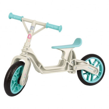 VELO DRAISIENNE 12" POLISPORT FILLE BLANC/BLEU CLAIR