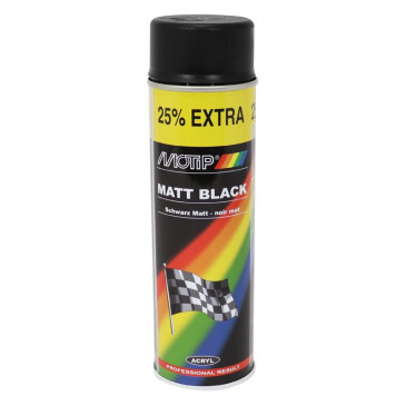 SPRAY-PAINT CAN MOTIP PRO ACRYLIC MAT BLACK spray 500ml (04006)