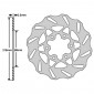 BRAKE DISC - POLINI FOR DERBI 50 GPR 2006> Rear / APRILIA 50 RS4 Rear / GILERA 50 SMT-RCR Rear (EXT 218mm - INT 80mm - 6 Holes ) (175.0051) 8054705114878