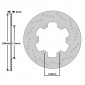 DISQUE DE FREIN ADAPTABLE DUCATI 600 MONSTER 1993>2001 AR, 1000 SUPERSPORT 2003>2006 AR / YAMAHA 250 MAJESTY 2000> AV (EXT 245mm - INT 115mm - 6 TROUS) (DF4023A) -NEWFREN-