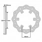 DISQUE DE FREIN ADAPTABLE GAS GAS 200 EC 1999>2011 AR, 300 EC R 2018> AR / HUSQVARNA 125 TC 2014> AR, 501 FE 2014> AR / KTM 250 EXC-F 2006> AR (EXT 220mm - INT 110mm - 6 TROUS) (DF5024A) -NEWFREN- 8025832341299