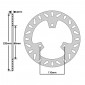 BRAKE DISC FOR HONDA 600 CBR F 1987>1990 Rear, 400 VFR R 1985>1986 Rear, 400 CBR R 1986> Rear (EXT 220mm - INT 105mm - 4 Holes ) (DF5217A) -NEWFREN- 8025832222903