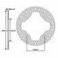 BRAKE DISC FOR HONDA 1000 XLV VARADERO 1999>2002 Rear, 750 XRV R AFRICA TWIN 1990>2003 Rear (EXT 256mm - INT 144.4mm - 4 Holes ) (DF5003A) -NEWFREN- 8025832088066