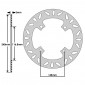 BRAKE DISC FOR HONDA 600 CB F HORNET 2007>2013 Rear, 500 CBF 2004>2007 Rear, 1000 CBF 2006>2011 Rear (EXT 240mm - INT 116.8mm - 4 Holes ) (DF5276A) -NEWFREN-