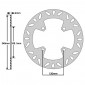 DISQUE DE FREIN ADAPTABLE KAWASAKI 750 ZR 7 1999>2004 AR, 600 ZZR 1993>2005 AR, 400 ZXR 1989>1990 AR (EXT 240mm - INT 100.1mm - 4 TROUS) (DF5221A) -NEWFREN-