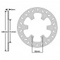 BRAKE DISC FOR YAMAHA 500 RD LC 1984>1986 Rear, 500 RD YPVS LC 1987> Rear, 750 XTZ SUPER TENERE 1989>1995 Rear (EXT 245mm - INT 115.3mm - 6 Holes ) (DF5008A) -NEWFREN-