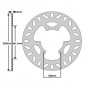 BRAKE DISC FOR YAMAHA 600 XT E 1990>2002 Rear, 600 XTZ TENERE 1988>1990 Rear, 660 XTZ TENERE 1991>1996 Rear (EXT 220mm - INT 86.1mm - 6 Holes ) (DF5002A) -NEWFREN-