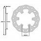 BRAKE DISC FOR BETA 350 RR ENDURO 2013>2017 Rear, 250 RR 2013> Rear, 690 LC4 ENDURO 2008>2014 Rear, 990 LC8 ADVENTURE 2006>2012 Rear (EXT 240mm - INT 110mm - 6 Holes ) (DF5103A) -NEWFREN-