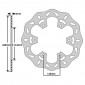 BRAKE DISC FOR YAMAHA 250 WR F 2002> Rear, 450 WR F 2003> Rear, 250 YZ F 2001> Rear, 450 YZ F 2003> Rear (EXT 245mm - INT 115.2mm - 6 Holes ) (DF5049OE) -NEWFREN-