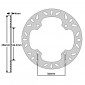 DISQUE DE FREIN ADAPTABLE HONDA 230 SL 1997>2001 AV, 250 XR 2000>2003AV, 250 XR R 1986>2004 AV, 650 XR R 2000>2007 AV (EXT 240mm - INT 118.1mm - 4 TROUS) (DF5073A) -NEWFREN-