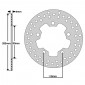 BRAKE DISC FOR KYMCO 125 G-DINK 2012> Rear, 300 G-DINK 2012> Rear 125 LIKE 2009> Rear, 200 LIKE 2009> Rear (EXT 200mm - INT 90mm - 5 Holes ) (DF4131A) -NEWFREN-