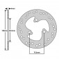 BRAKE DISC FOR MBK 50 NITRO 1997> Front Rear, STUNT 2000> Front / YAMAHA 50 AEROX 1997> Front Rear, SLIDER 2000> Front (EXT 190mm - INT 58mm - 3 Holes ) -P2R-