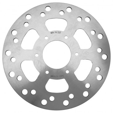 DISQUE DE FREIN ADAPTABLE DERBI 50 SENDA DRD 2004>2008 AR, GPR 1997>2003 AR / PEUGEOT 50 XPS 2002> AR, XR6 2002> AR (EXT 220mm - INT 57mm - 6 TROUS) -IGM-