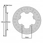 DISQUE DE FREIN ADAPTABLE MBK 50 X-POWER 2003> AR / YAMAHA 50 TZR 2003> AR / APRILIA 50 RS 1999>2005 AR (EXT 220mm - INT 102mm - 5 TROUS, VIS DIAM 8) -IGM- 3700948152102