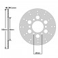 BRAKE DISC FOR KYMCO 50 AGILITY 2005> Front TOP BOY 1998> Front VITALITY 2004> Front / PEUGEOT 50 SPEEDFIGHT 1997>2008 Front AR (EXT 180mm - INT 58mm - 3 Holes ) -IGM-