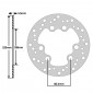 BRAKE DISC FOR SUZUKI 50 SMX 1997> Front RMX 1997> Front (EXT 220mm - INT 100mm - 6 Holes ) -IGM-