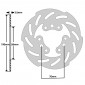 DISQUE DE FREIN ADAPTABLE MALAGUTI 50 F12 1994> AV/AR, F15 1996> AV/AR (EXT 190mm - INT 58mm - 3 TROUS) -IGM- 3700948152249