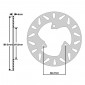 BRAKE DISC FOR APRILIA 125 ATLANTIC 2003>2011 Rear, 250 ATLANTIC 2003>2006 Rear, 50 SR R FACTORY 2004>2005 (EXT 189.5mm - INT 69.5mm - 3 Holes ) (DF4083A) -NEWFREN-