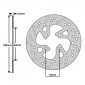BRAKE DISC FOR YAMAHA 125 MAJESTY 1998>2009 Front 125 TEOS 1999>2004 Front / MBK 125 SKYLINER 1998> Front (EXT 220mm - INT 54mm - 4 Holes ) (DF4026A) -NEWFREN- 8025832155331