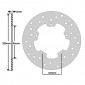 DISQUE DE FREIN ADAPTABLE PIAGGIO 50-125 FLY 2005> AV, 50-125 VESPA LX 2005> AV, 50 FREE 1997> AV / MALAGUTI 50 F15 1997>1998 AV (EXT 200mm, INT 96mm, 5 TROUS) (DF4012A) -NEWFREN- 8025832148906