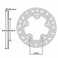 DISQUE DE FREIN ADAPTABLE SUZUKI 400 BURGMAN 2007> AR (EXT 210mm - INT 89.2mm - 5 TROUS) (DF4111A) -NEWFREN-