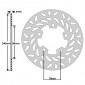 DISQUE DE FREIN ADAPTABLE KYMKO 125 AGILITY 2008>2012 AR, 300 G DINK 2012> AV, 200 NEW DINK 2008> AV (EXT 240mm - INT 88mm - 5 TROUS) (DF4113A) -NEWFREN-