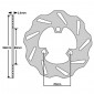 BRAKE DISC - POLINI FOR MBK 50 X LIMIT 2003>2006 Rear, YAMAHA 50 DTR 2003>2006 Rear, 125 XT X-R 2005>2008 Rear, APRILIA 50 RX 2006> Rear (EXT 180mm - INT 80mm - 3 Holes ) (175.0050)