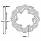 BRAKE DISC - POLINI FOR GILERA 125 RUNNER VX 4 Stroke 2005> Rear (EXT 220mm - INT 120mm - 6 Holes ) (175.0043) 8054705114021