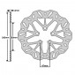 BRAKE DISC - POLINI FOR KYMCO 300 DOWNTOWN 2009> Front / KAWASAKI 300 J 2014> Front / PEUGEOT 400 SATELIS 2 2015> Front (EXT 260mm - INT 80mm - 5 Holes ) (175.0036)