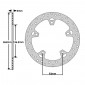 DISQUE DE FREIN ADAPTABLE BMW 800 F GS 2008>2018 AR, 800 F R 2009>2014 AR, 1200 R GS 2003>2007 AR, HUSQVARNA 900 NUDA ABS 2011> AR (EXT 265mm - INT 136.5mm - 5 TROUS) (DF5178A) -NEWFREN- 8025832219057