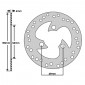 DISQUE DE FREIN ADAPTABLE PEUGEOT 50 TKR AV, TREKKER AV, VIVACITY AV, BUXY AV, CITYSTAR AV / PIAGGIO 50 TYPHOON AV, NRG AV / GILERA 50 STALKER AV (EXT 190mm - INT 58mm - 3 TROUS) -P2R- 3700948067710