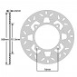 BRAKE DISC FOR SUZUKI 650 BURGMAN 2002>2003 Front (EXT 260mm - INT 121,3mm - 4 Holes ) (DF4093AF) -NEWFREN-