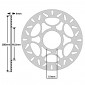 DISQUE DE FREIN ADAPTABLE DERBI 50 GPR 2004>2009 AV (EXT 300mm - INT 90.5mm - 6 TROUS) (DF5125A) -NEWFREN-