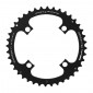 CHAINRING FOR MTB - 4 Arms- DOUBLE/TRIPLE 40T.Ø 104 -OUTER- CHINOOK ALUMINIUM BLACK- TA FOR SHIMANO / SRAM / RACE FACE / FSA 10/11 SPEED-.. COMPATIBLE IN MID POSITION FOR TRIPLE 3662458000758