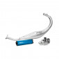 EXHAUST FOR 50CC MOTORBIKE VOCA CROSS CHROMED FOR SHERCO 50 SM-R, SE-R (LOW MOUNTING - BLUE ALUMINIUM SILENCER)