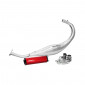 EXHAUST FOR 50CC MOTORBIKE VOCA CROSS CHROMED FOR SHERCO 50 SM-R, SE-R (LOW MOUNTING - RED ALUMINIUM SILENCER)