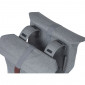 SACOCHE ARRIERE VELO DOUBLE BASIL CITY GRIS CLAIR 28/32L FIXATION VELCROS SUR PORTE BAGAGE (30x18x49cm) FERMETURE PLIANT ANTI-PLUIE 8715019180729