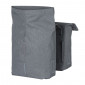 SACOCHE ARRIERE VELO DOUBLE BASIL CITY GRIS CLAIR 28/32L FIXATION VELCROS SUR PORTE BAGAGE (30x18x49cm) FERMETURE PLIANT ANTI-PLUIE 8715019180729